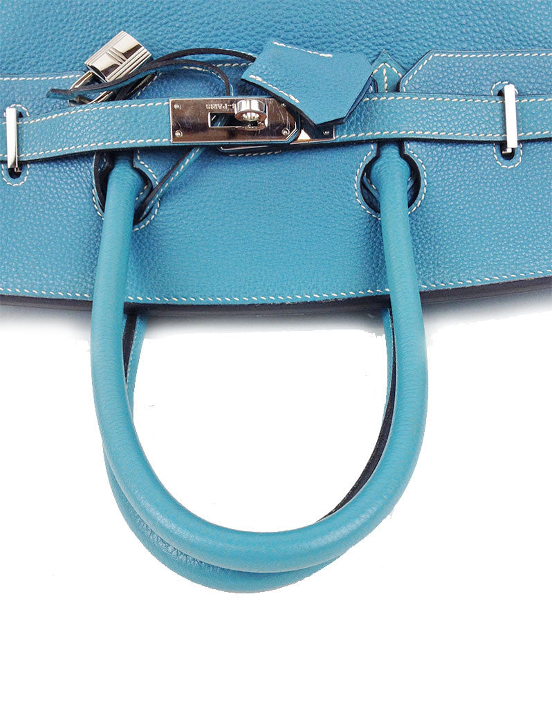 Hermès Blue Jean 35CM Birkin Togo Leather Bag | EMILY'S BAG - SWANK - Handbags - 5