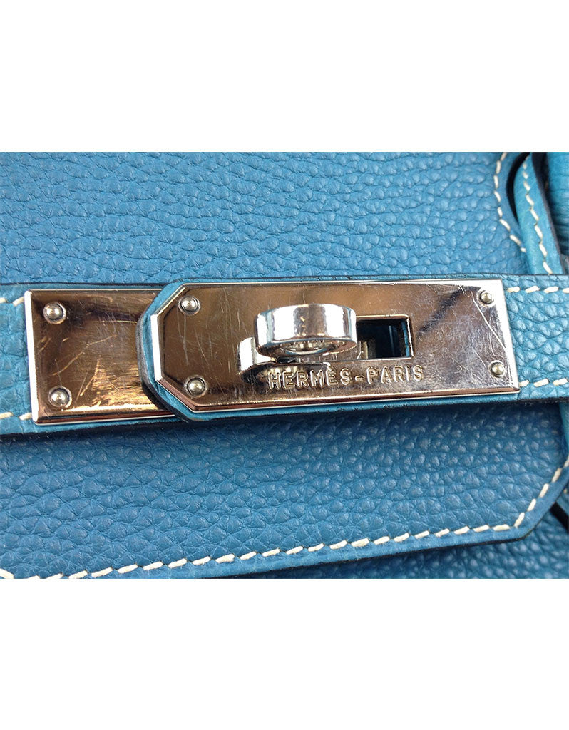 Hermès Blue Jean 35CM Birkin Togo Leather Bag | EMILY'S BAG - SWANK - Handbags - 10