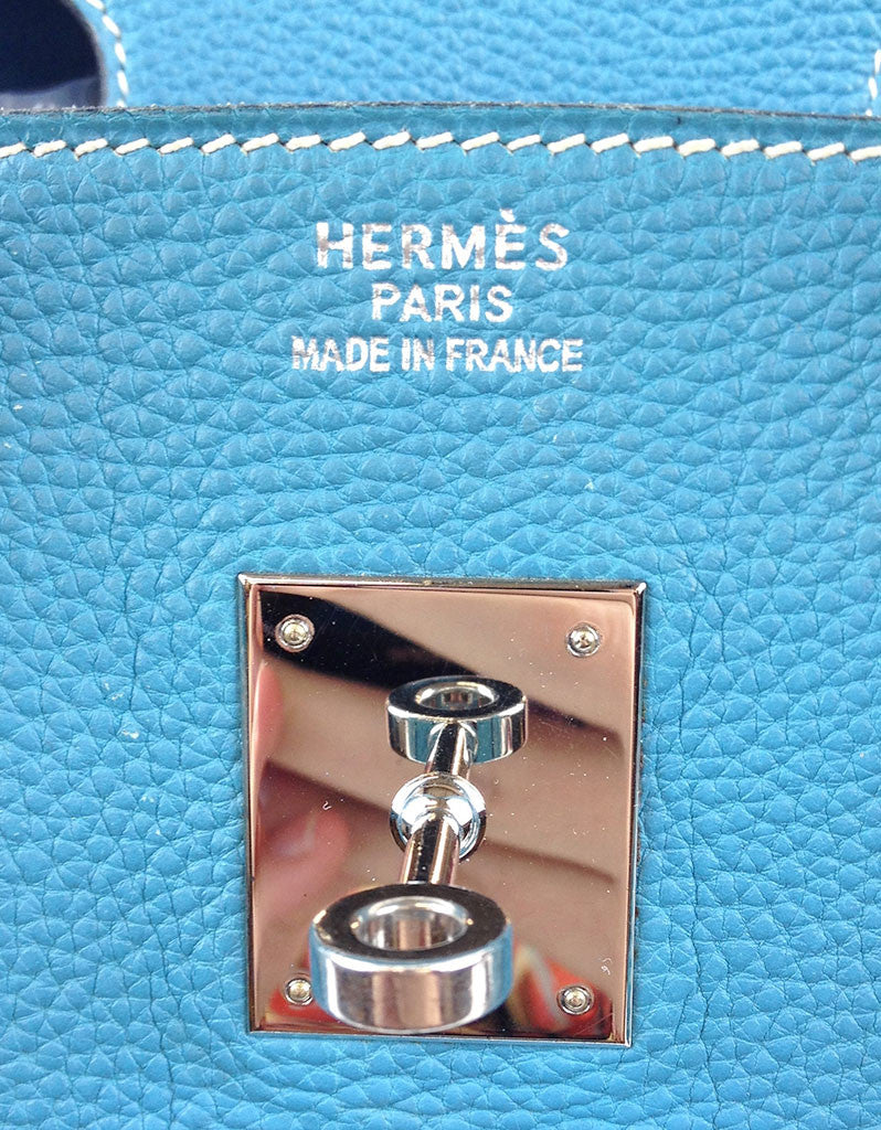 Hermès Blue Jean 35CM Birkin Togo Leather Bag | EMILY'S BAG - SWANK - Handbags - 7