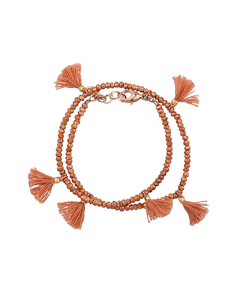 Shashi Laila Gemstone Bracelet in Rose Gold