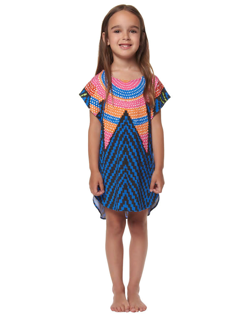 Mara Hoffman Kids Starbasket Dashiki Dress in Navy - SWANK - Dresses - 1