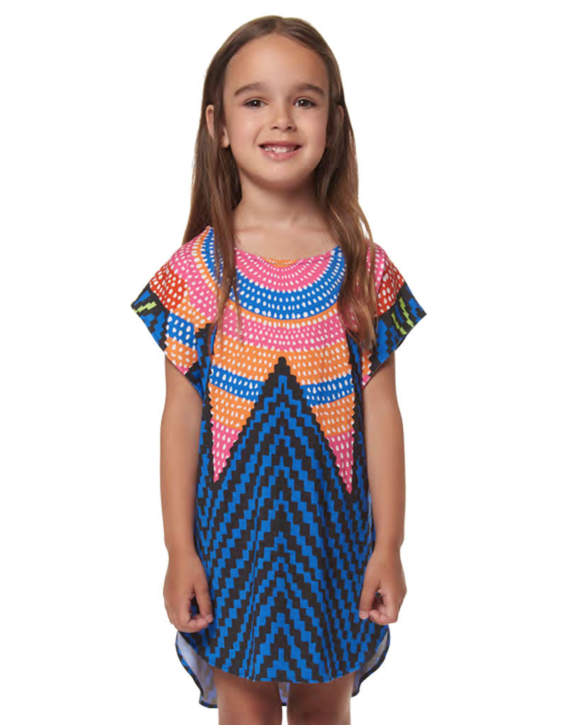 Mara Hoffman Kids Starbasket Dashiki Dress in Navy - SWANK - Dresses - 2