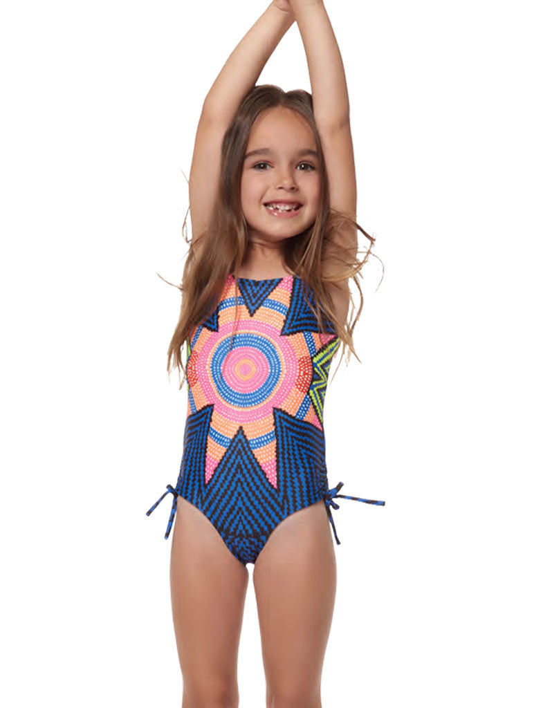 Mara Hoffman Kids Starbasket Tie One Piece in Navy - SWANK - Swimwear - 2