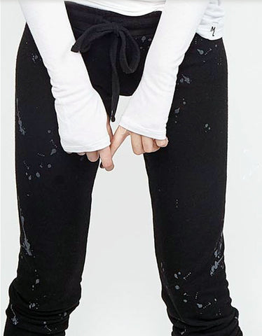 Michael Lauren Jonas Jogger w/Knee Slits in Black