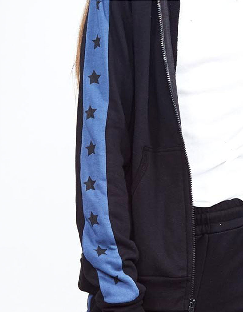 Michael Lauren Harlem Zip Up Hoodie w/Stars & Stripes