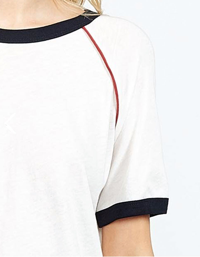 Michael Lauren Pep Raglan Tee