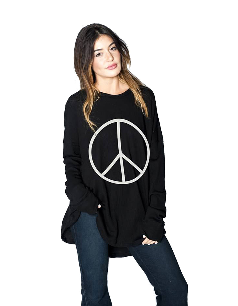 Show Me Your Mumu Bosco Ski Top w/ Peace Sign - SWANK - Tops - 2