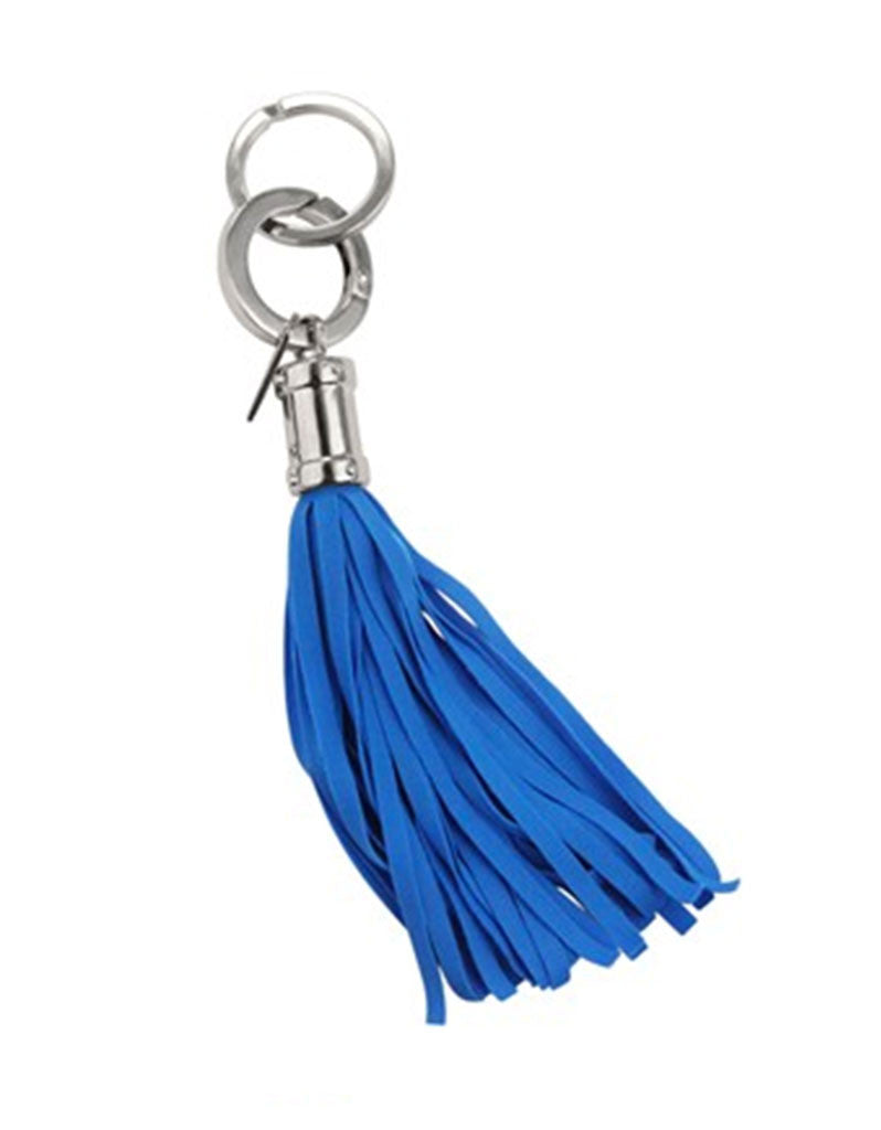 Save My Bag Lycra Fringe Keychain in Blue - SWANK - Accessories