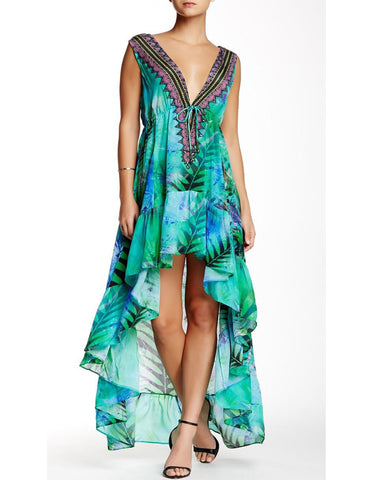 Shahida Parides Short 3-Way Style Dress in Aqua