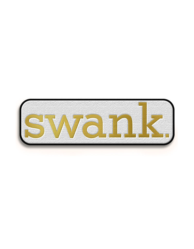 SWANK. Logo Iron On Patch