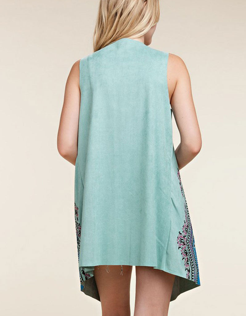 Boho Vixen Vest in Sage