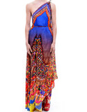 Shahida Parides Heritage 3-Way Style Long Dress in Blue - SWANK - Dresses - 2