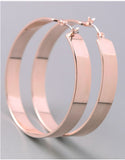 Vintage Snoot Rose Gold Hoop Earrings