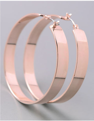 Vintage Snoot Rose Gold Hoop Earrings