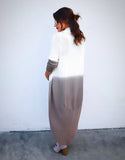 Game Changer Ombre Cocoon Cardigan in White/Taupe